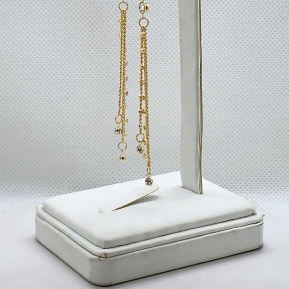 Brand New Brazilian 18k Gold Filled Beaded Gemstone Earrings - Picture 4 of 5